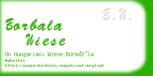 borbala wiese business card